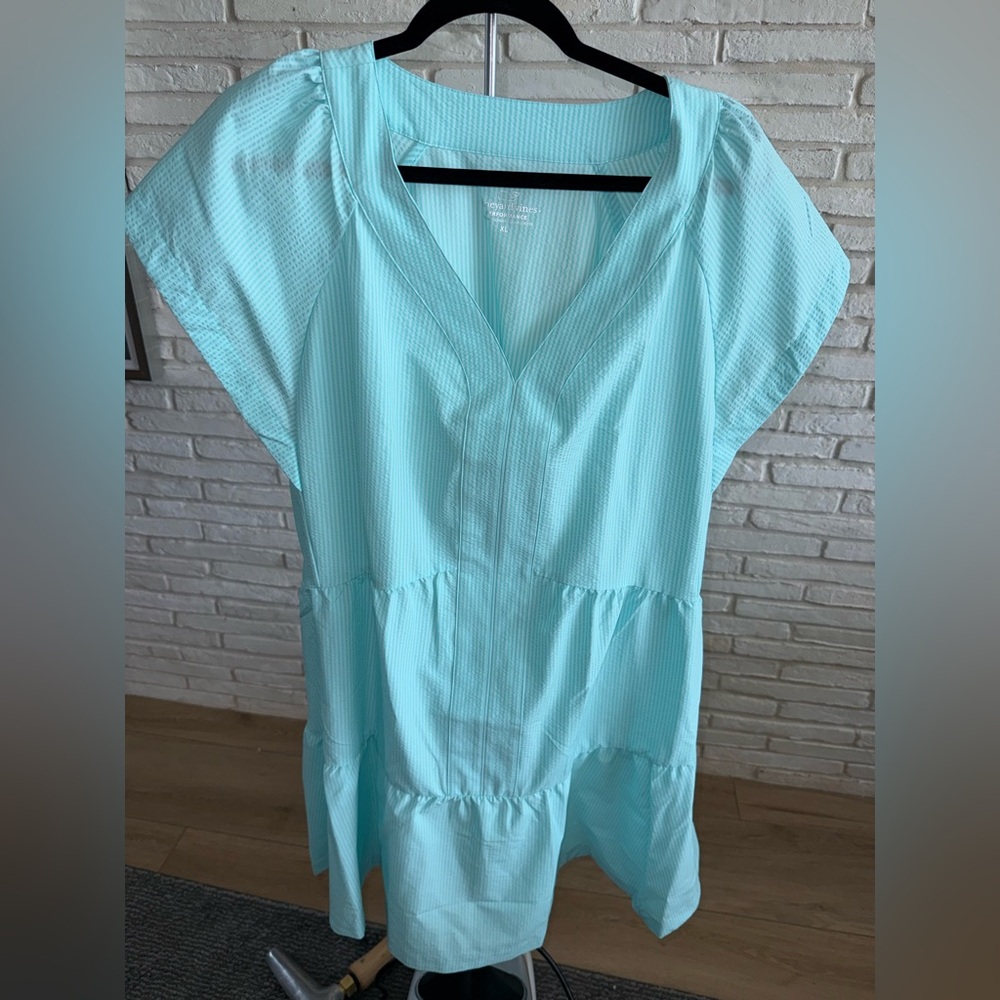 NWOT Vineyard Vines Light Aqua HARBOR DRESS - color- “ISLAND PARADISE”